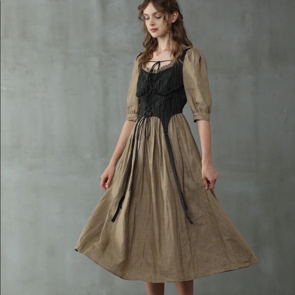 Linennaive Rocco Garden corset dress 3x